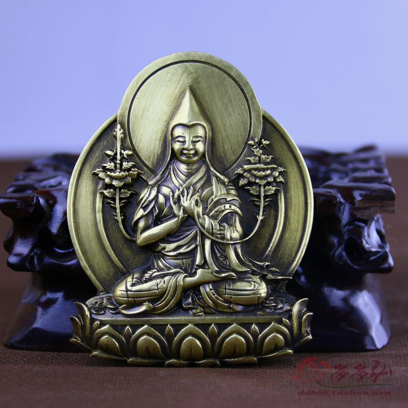 多多弘擦擦藏传佛教宗喀巴大师仿古黄铜工艺品宗教用品供奉收包邮