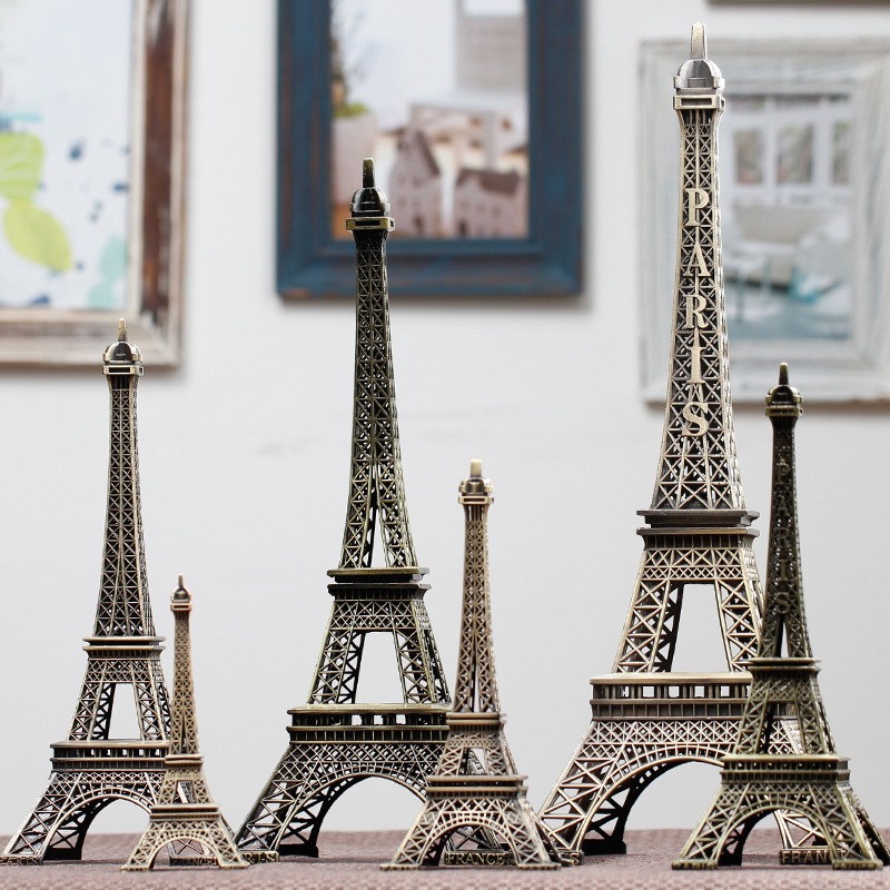 巴黎埃菲尔铁塔模型装饰品摆件 创意家居摆设现代时尚礼物摆饰折扣优惠信息
