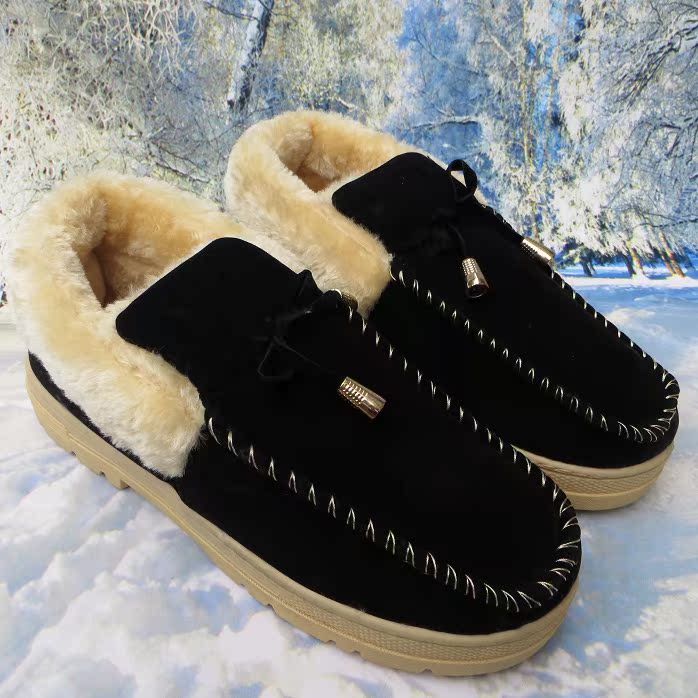 包邮男士雪地靴棉鞋加绒情侣靴子韩版潮流冬季保暖短靴黑色保暖靴