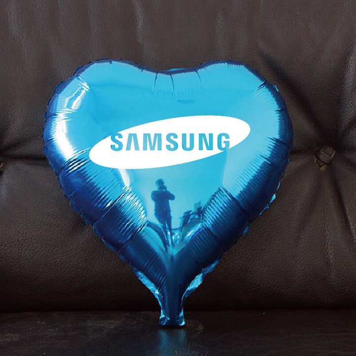 三星LOGO气球SAMSUNG 装饰布置气球铝膜广告气球印字卖场宣传折扣优惠信息