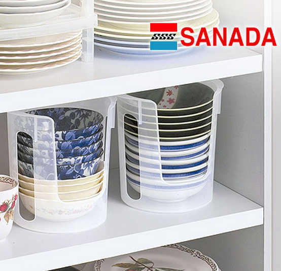 日本进口正品 SANADA厨房大碗架塑料餐具架收纳架整理架大号小号