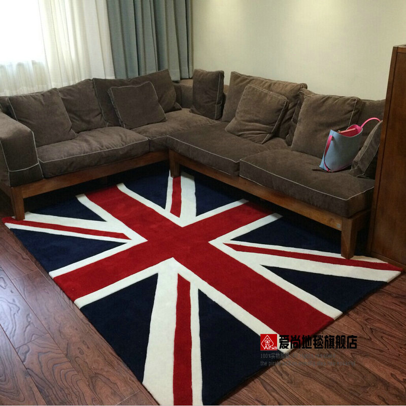 英伦风情米字国旗地毯 客厅地毯 茶几地毯卧室床边毯入户地垫门垫
