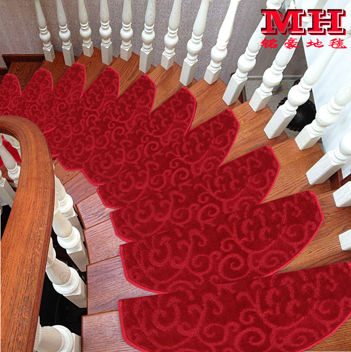木楼梯垫免胶自粘防滑垫欧式楼梯踏步垫加厚垫楼梯红地毯脚垫定做折扣优惠信息