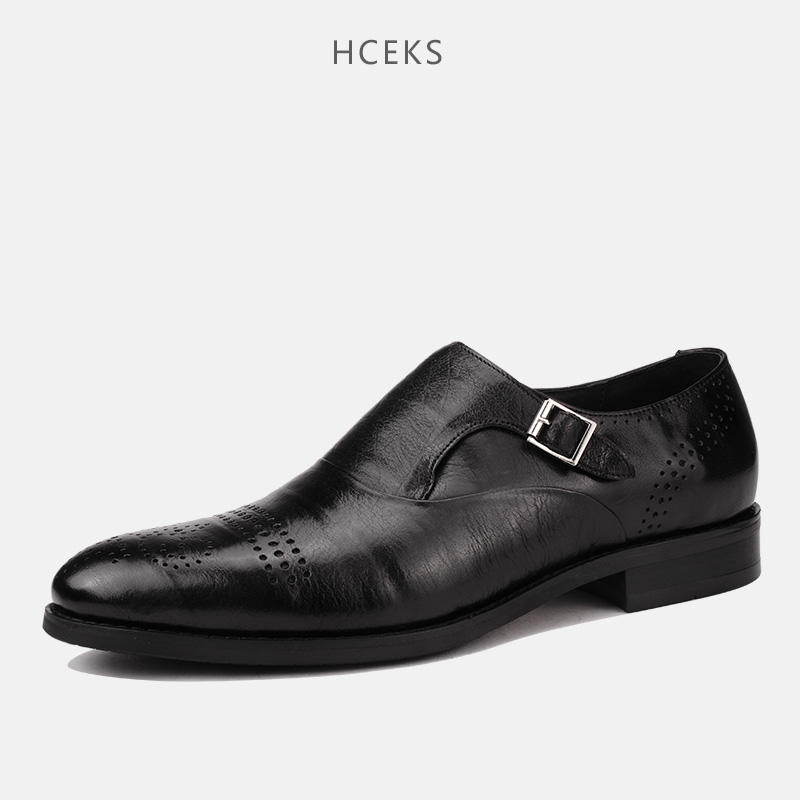 HCEKS意大利固特异手工鞋套胶搭扣乐福鞋商务正装皮鞋婚鞋德比鞋