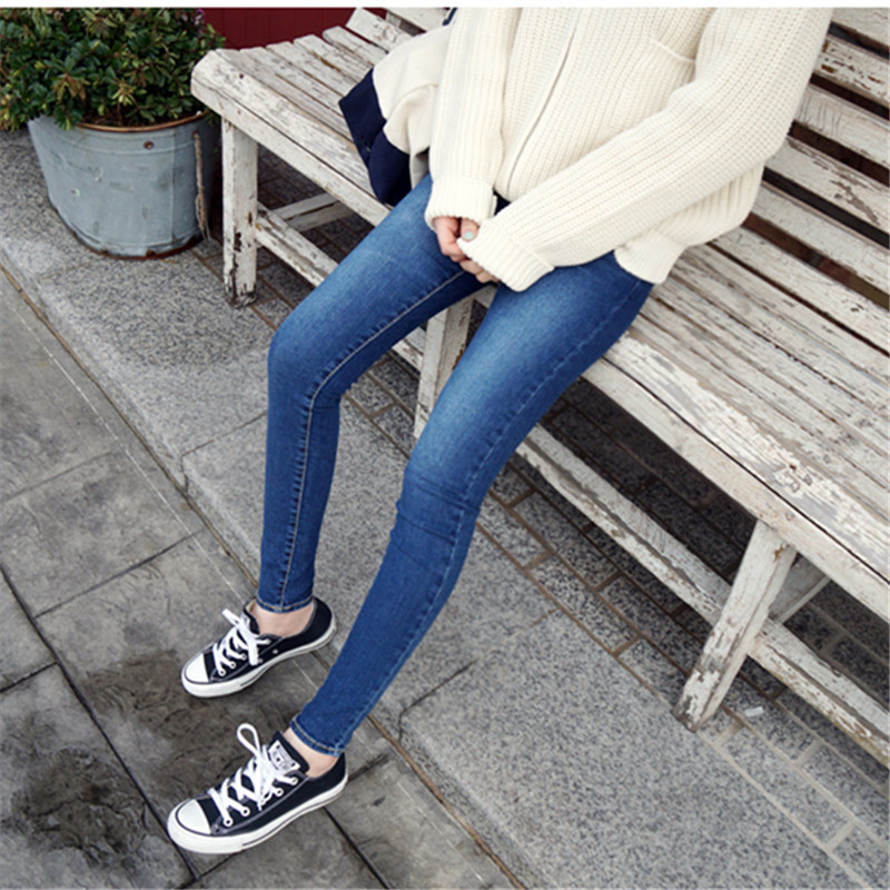 韩版牛仔长裤微弹夏季女装学生紧身修身显瘦小脚裤2015新款薄潮