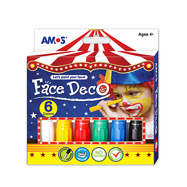 bbville圣诞节生日派对AMOS经典色彩绘画颜料笔脸部身体油画棒