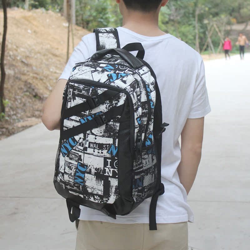 韩版男士旅行大包帆布休闲双肩包男学院中学生包女运动包电脑背包