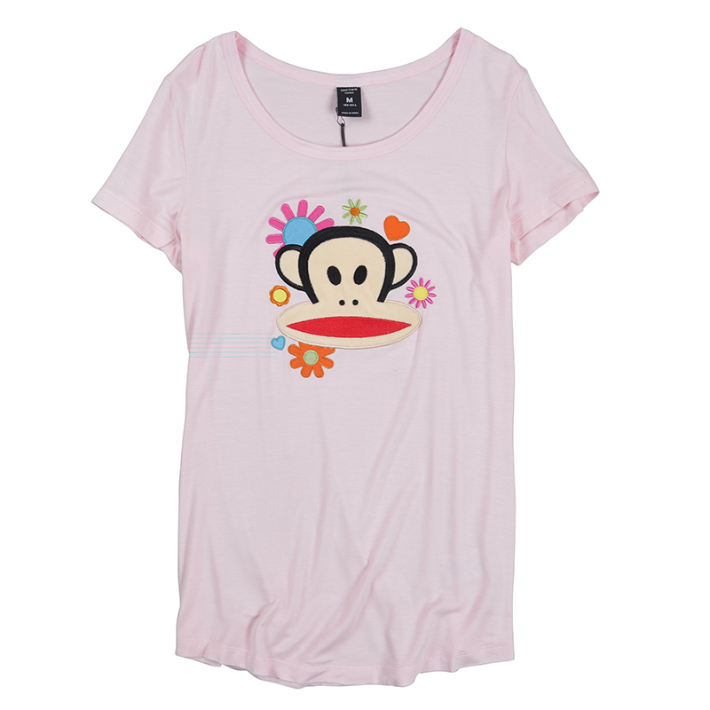 2015夏装新款女装猴子莫代尔短袖T恤卡哇伊女士体恤中长款日系潮