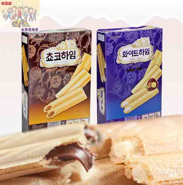 韩国进口零食品 CROWN 可瑞安可拉奥榛子巧克力奶油威化饼干142g折扣优惠信息