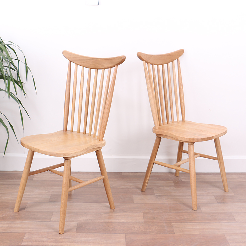 白橡创意实木餐椅子北欧宜家现代简约温莎椅休闲椅餐桌椅组合家具
