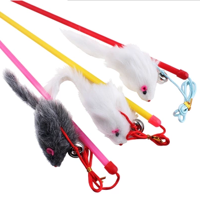 宠物猫咪玩具  带铃铛长尾老鼠逗猫棒猫猫用品折扣优惠信息