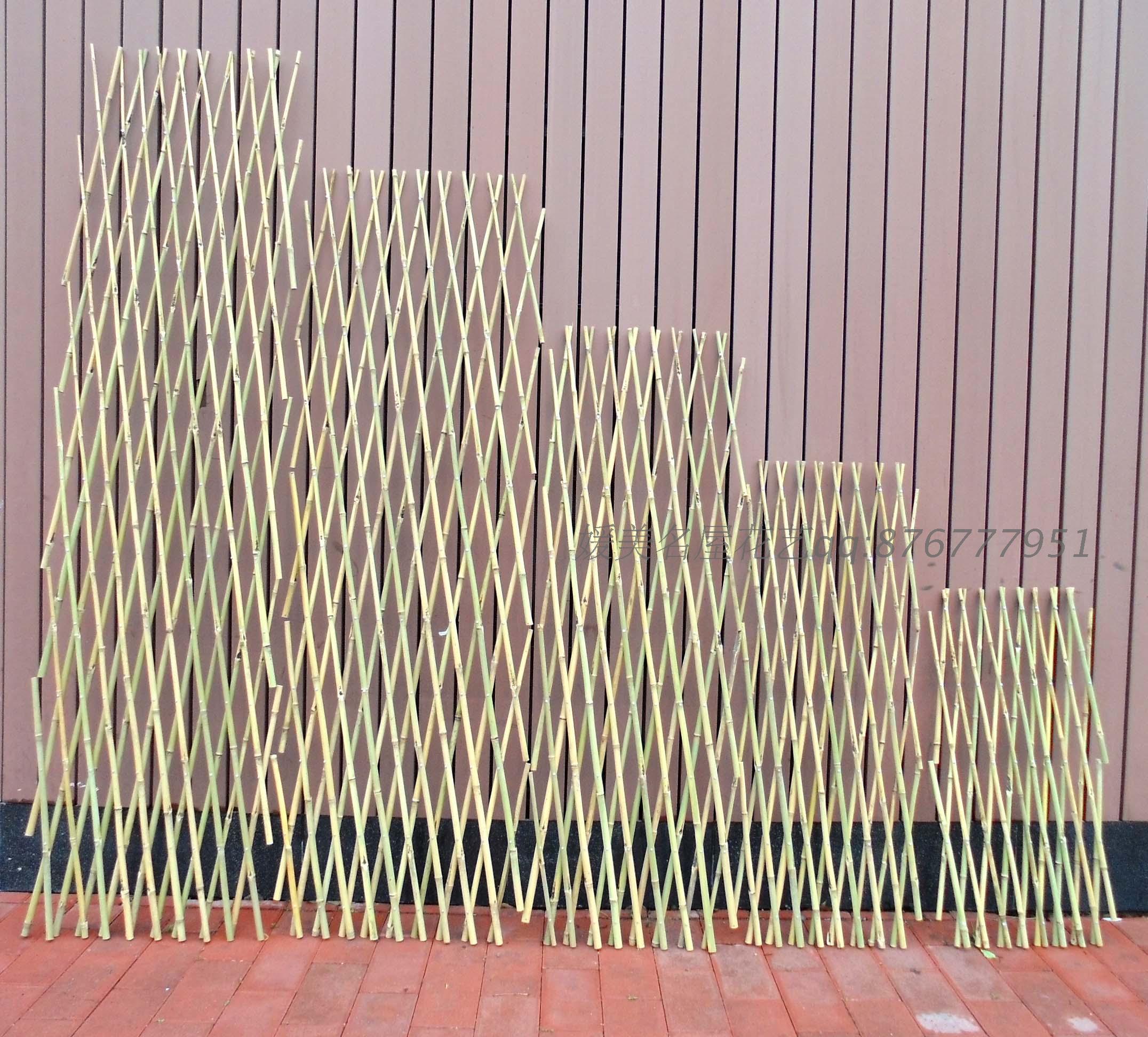 1-2.5米高可拉伸竹子篱笆 多规格菜园阳台栏栅 公园户外庭院围栏