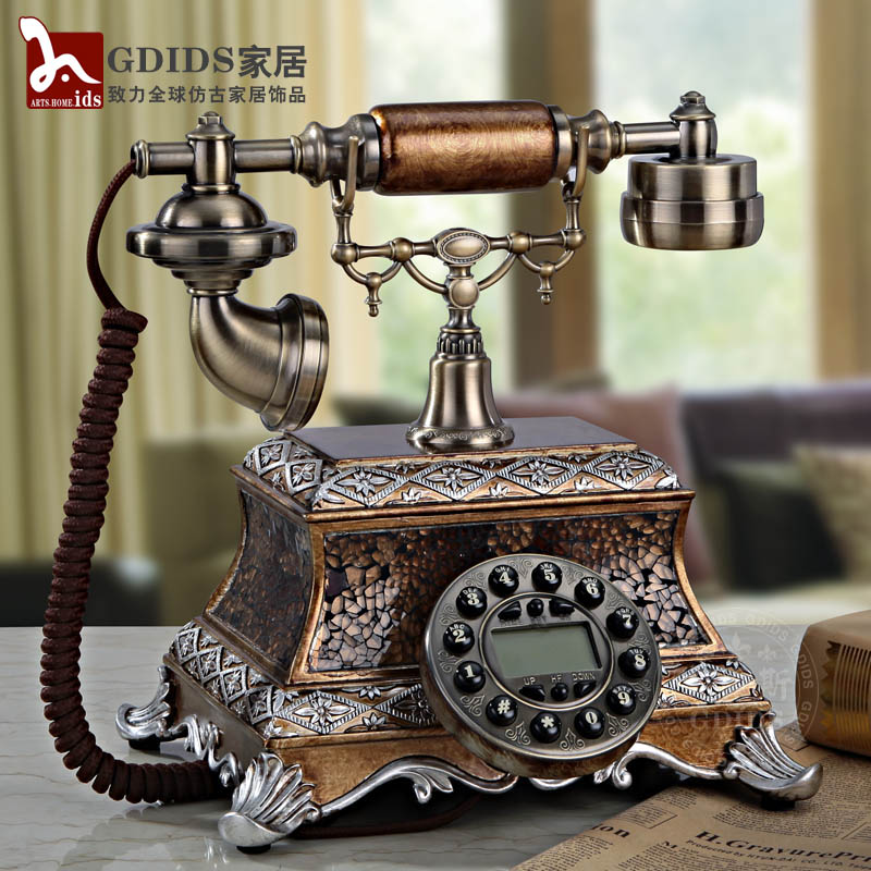 GDIDS 精品仿古电话机 欧式时尚马赛克复古电话机 高档家用座机