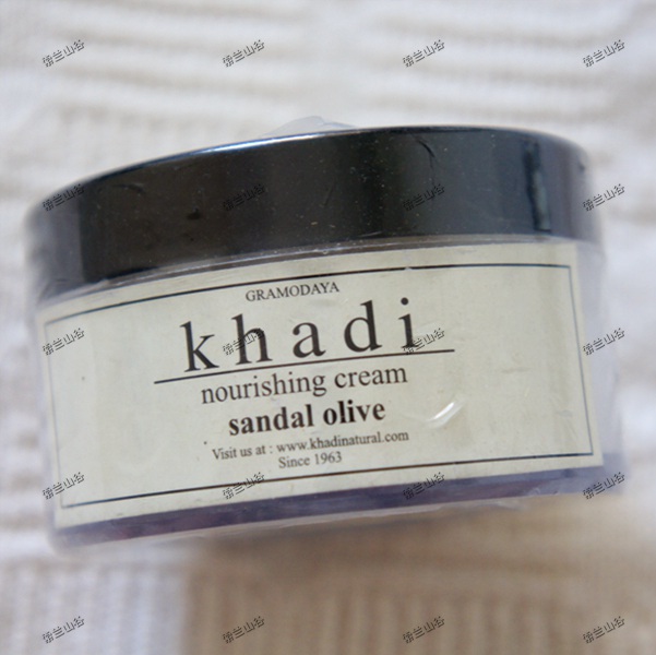 印度Khadi檀香橄榄滋润面霜sandal cream植物保湿日霜早霜进口