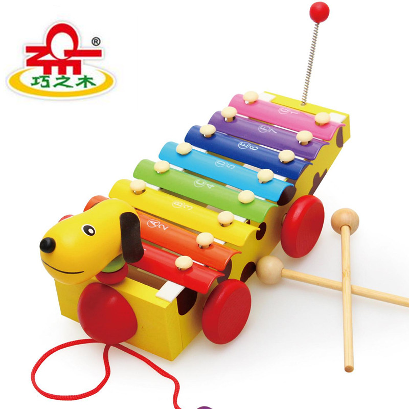 儿童木制八音琴小木琴宝宝早教敲打击乐器音乐益智力玩具1-2-3岁