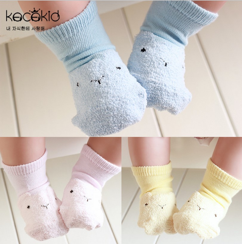 可爱宝宝袜 0-1岁婴儿袜子新生儿保暖袜多色儿童袜子绒绒袜