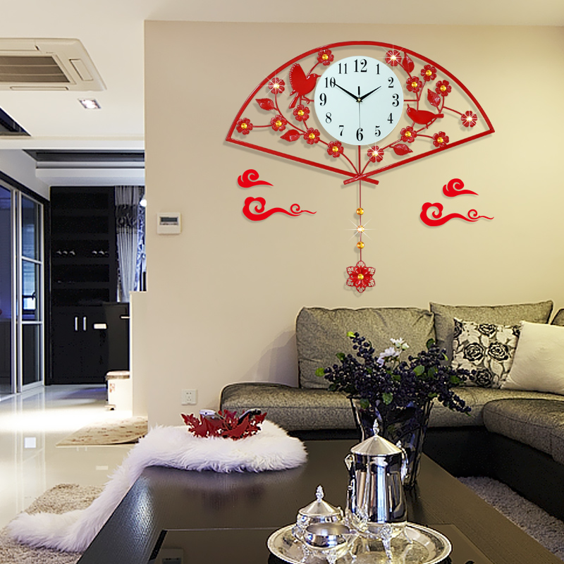 久久达钟表挂钟客厅 现代中式简约创意装饰时钟 欧式个性静音大折扣优惠信息