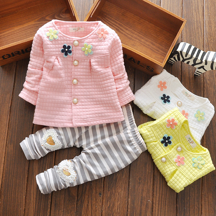 2016韩版春季女孩婴儿童装纯棉1-2-3岁女宝宝长袖公主两件套装潮折扣优惠信息
