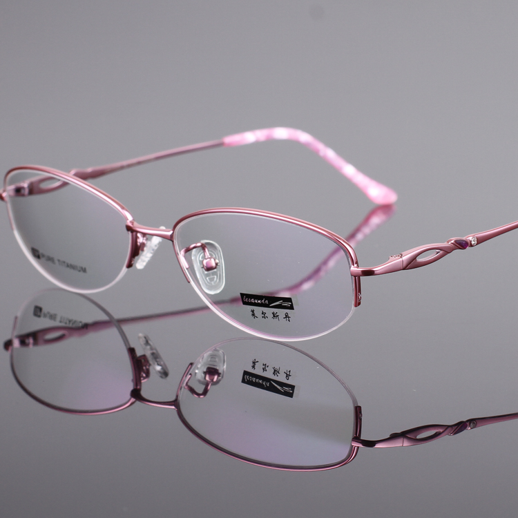 近视老花眼镜架 配成品近视眼镜女半框 变色眼镜框架 多焦点眼镜