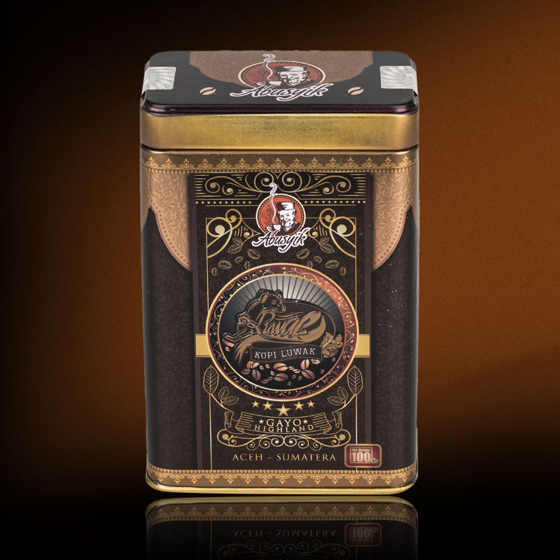 印尼野生麝香猫屎咖啡豆/粉 原装进口昂贵纯黑猫屎咖啡罐装100g