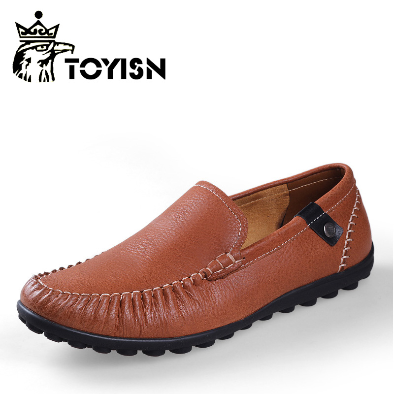 Toyisn正品夏季男士休闲皮鞋真皮豆豆鞋新款驾车鞋男鞋透气休闲鞋