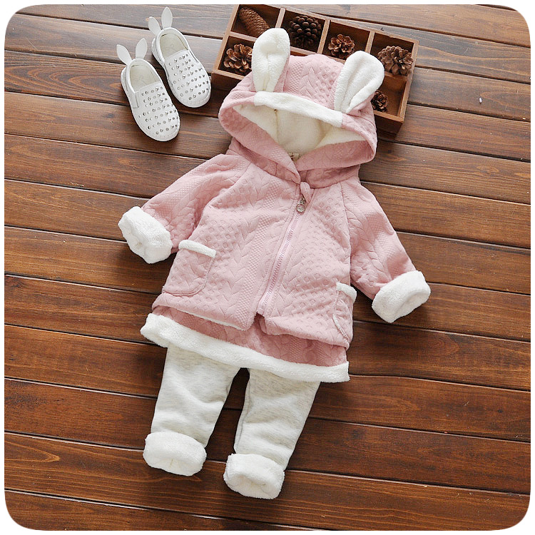 0-1-2-3-4岁女宝宝冬装套装婴儿加绒套装韩版秋冬女童加厚两件套折扣优惠信息