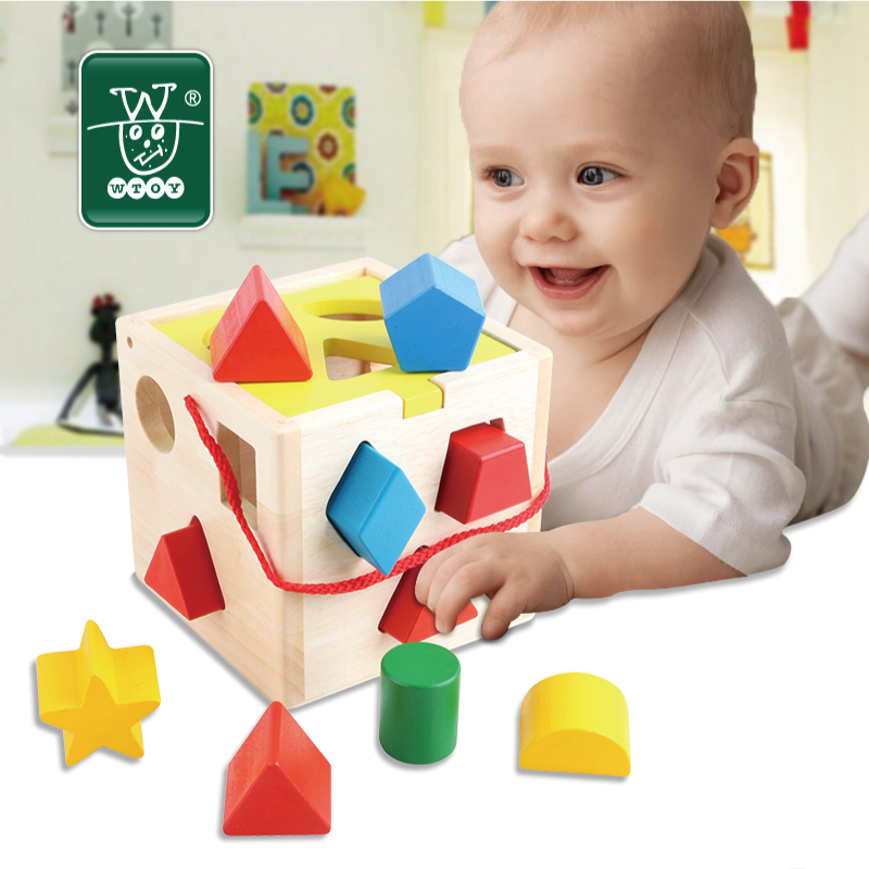 wtoy男女孩婴幼儿童形状配对积木早教益智力宝宝玩具0-1-2-3周岁折扣优惠信息