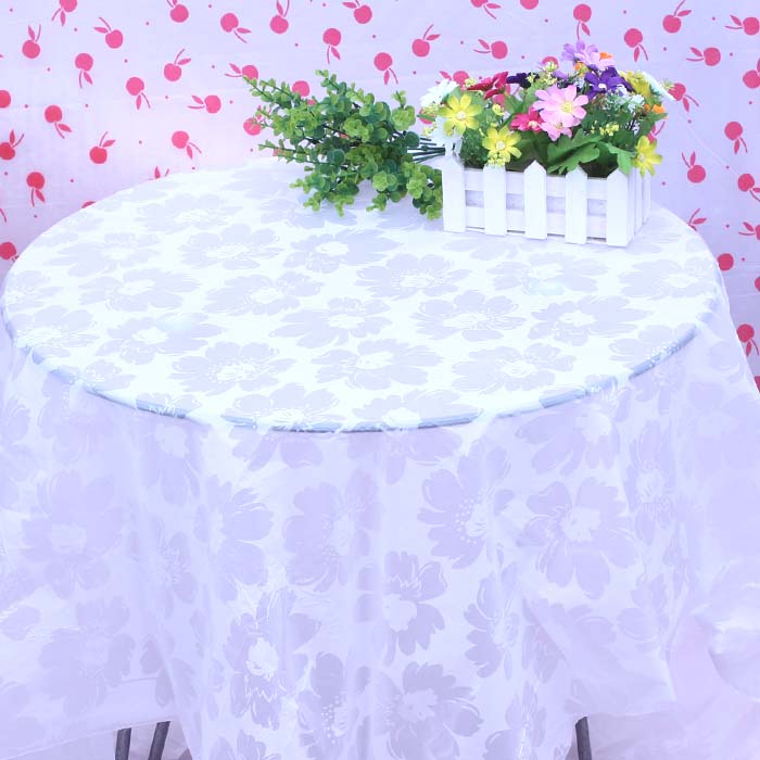 一次性台布大小圆桌布防水大台布白色加厚塑料餐桌布红色婚庆酒席