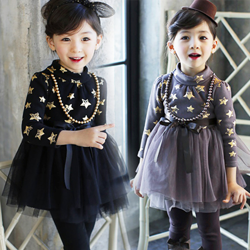 韩国童装女童连衣裙2015新款冬季蕾丝蓬蓬裙子儿童宝宝长袖公主裙