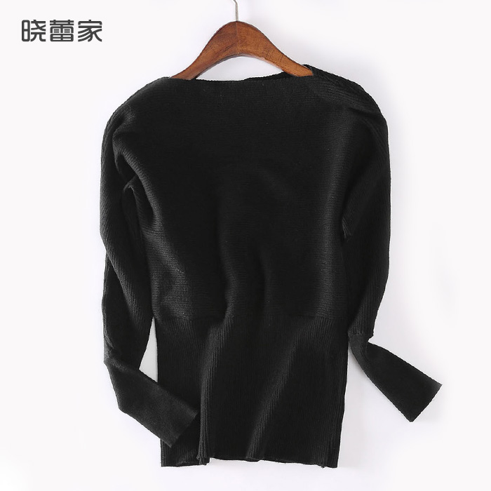 【双12特供】2015冬季新品韩版显瘦一字领毛衣针织衫高弹力 超值