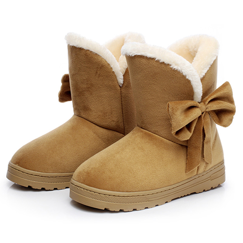 学生保暖雪地靴短筒雪地棉靴女鞋加厚大码冬季雪地鞋41码