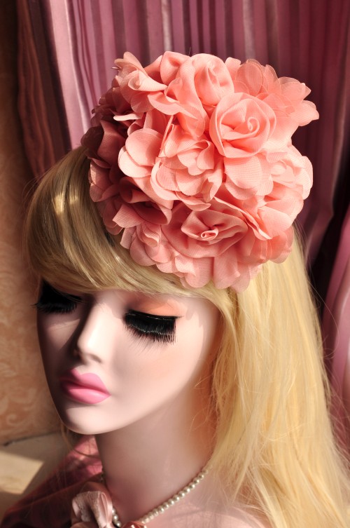 满包邮2015春新款粉色花朵帽子英伦欧美复古礼帽派对演出头饰发夹折扣优惠信息
