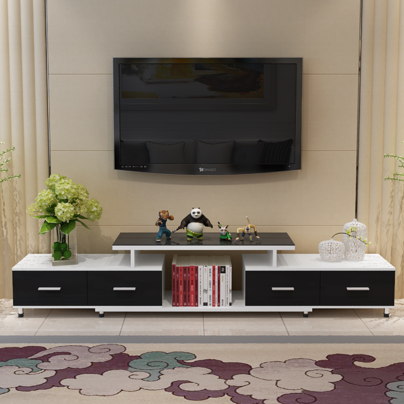 现代可伸缩电视柜简约时尚客厅电视柜组合定制电视柜家具组装环保