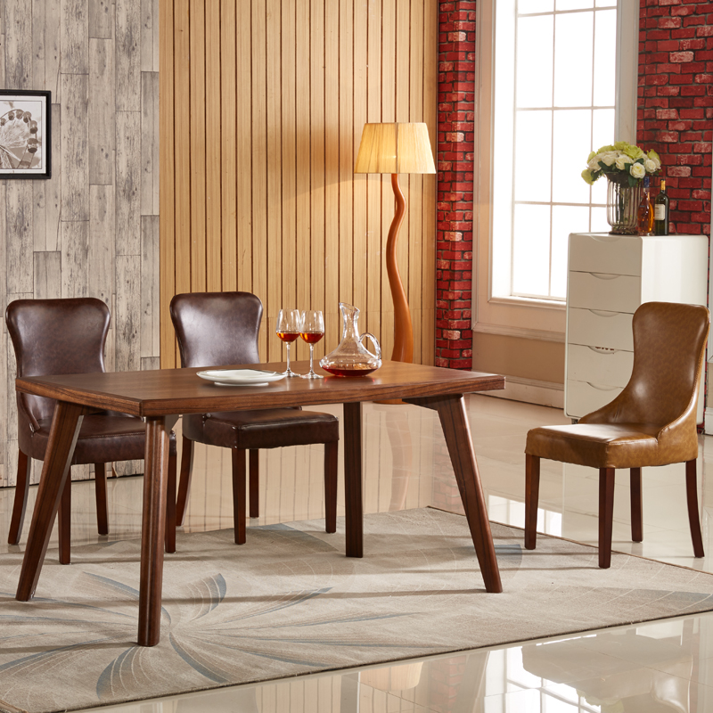 伊莱恩 全实木客厅餐桌系列 餐台椅组合纯橡木 简约餐台配套包邮