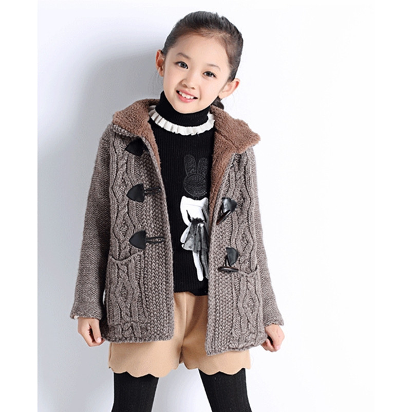 童装2015女童毛衣冬季新款加厚针织羊毛衫中大童加绒加厚儿童外套折扣优惠信息