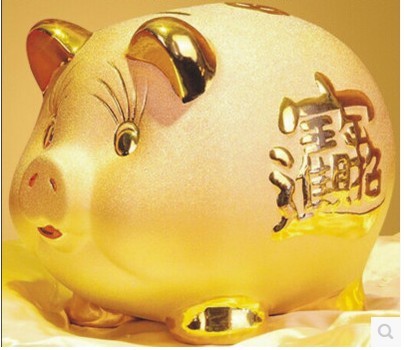 金猪存钱罐猪儿童储蓄罐超大号创意陶瓷金猪存钱罐储钱罐开业摆件折扣优惠信息