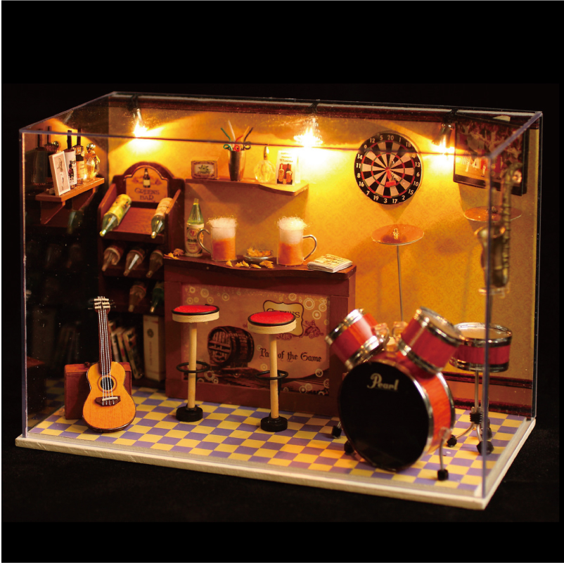 DIY小屋Rock格林摇滚酒吧玩具手工拼装模型创意生日送男生礼物折扣优惠信息