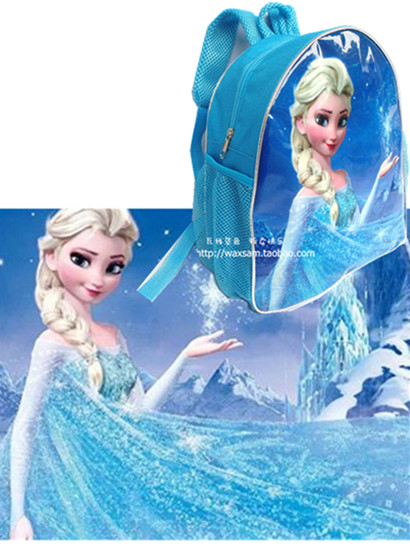 冰雪奇缘Frozen3D爱莎公主书包 冰雪公主双肩卡通儿童书包 包邮折扣优惠信息
