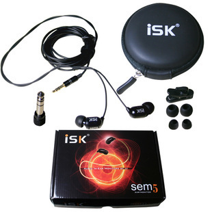 ISK-SEM5 高保真 监听 耳机 耳塞 线3米 送便携式包袋 超值包邮