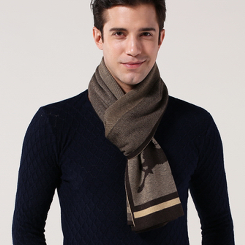 麦加利男士围巾 2015冬季新款羊毛围巾 男 时尚加厚保暖围脖男