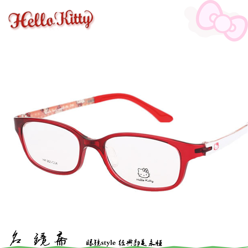 【名镜斋】新上市Hello Kitty高弹性全框HK903防滑彩色儿童眼镜架折扣优惠信息