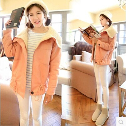 冬季新款韩版女装韩国东大门学生棉袄大码加厚羊羔毛棉服棉衣外套