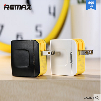 Remax双usb充电头 5V3.4A手机平板万能通用充电器 双口ipad充电器