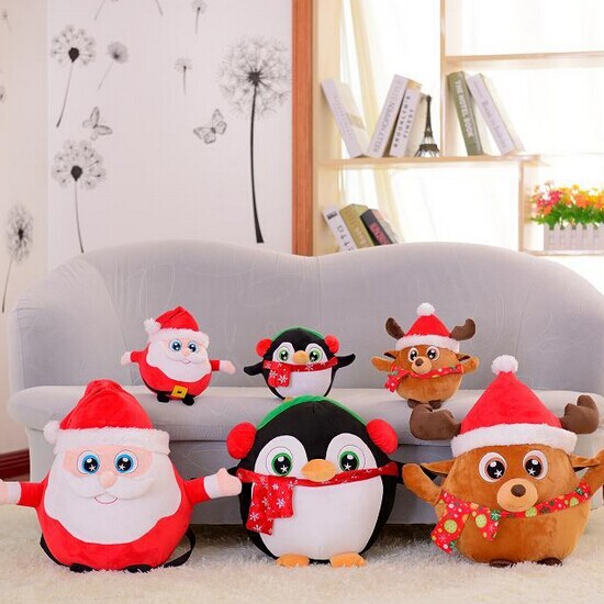 带音乐圣诞老人公仔毛绒玩具 驯鹿玩偶礼品可爱企鹅抱枕圣诞礼物折扣优惠信息