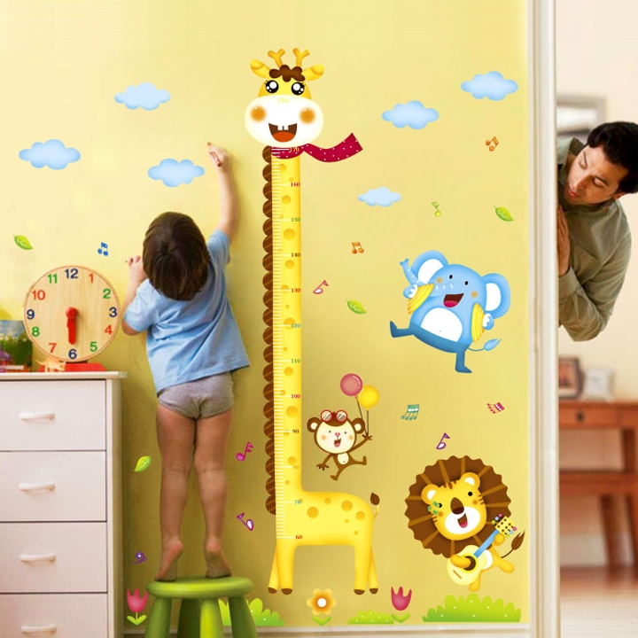 超大1.8米可爱卡通宝宝婴儿身高贴测量尺墙贴纸卧室儿童房可移除折扣优惠信息