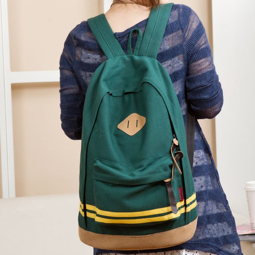 包邮2016新款潮流猪鼻双肩背包纯色男女中学生书包学院韩版旅行包