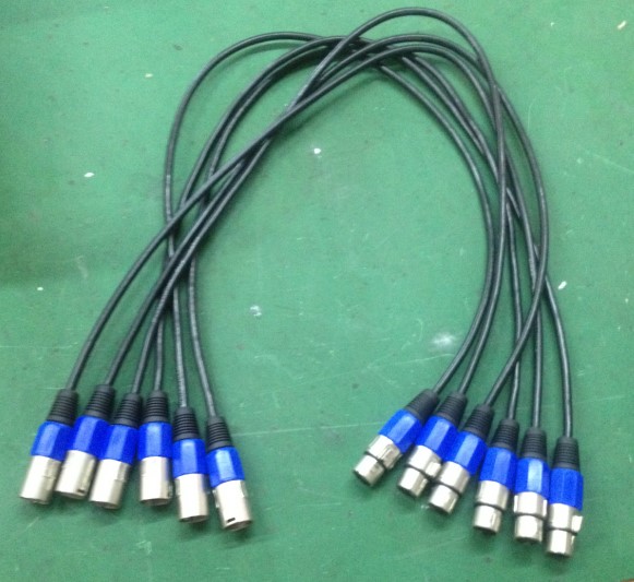 DMX512三芯屏蔽信号线带佧卡农头信号线 光束灯帕灯信号线