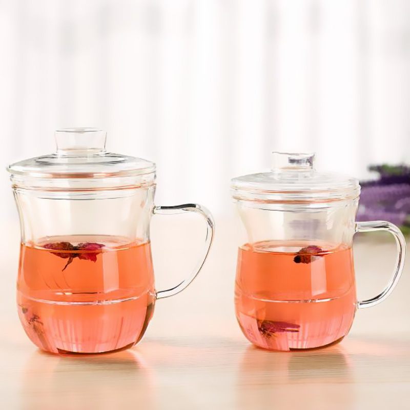 茶杯 玻璃 过滤 耐热杯 带盖带过滤三件泡茶办公杯茶水分离 特价折扣优惠信息