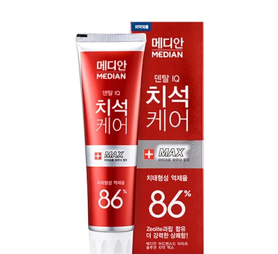 韩国进口正品 麦迪安强效清除牙垢86%美白牙膏牙龈牙周120克红色折扣优惠信息