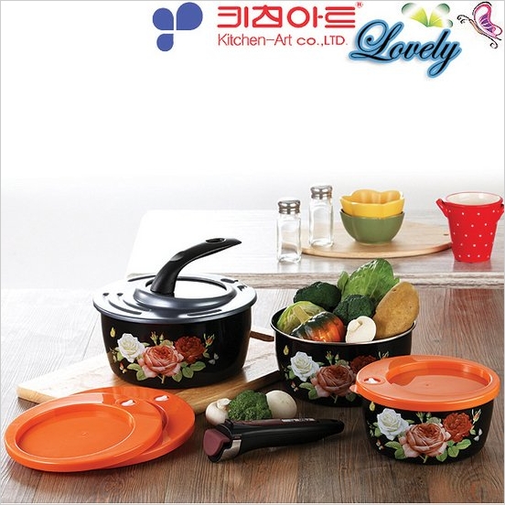 韩国原装进口正品 烹饪锅具 电磁炉 煤气 奶锅 双柄汤锅 汤锅套装
